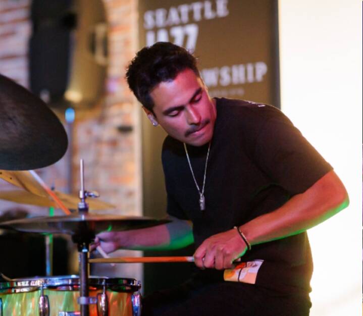 Xavier LeCourturier, a highly respected drummer and composer on the Northwest jazz scene, will be joined by guitarist and composer Martin Budde and island bassist Bruce Phares in the next installment of Jam in the Atrium, on May 11. (Courtesy photo)