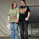 Lidia Bojko (right) and Ollie Carper rehearse Do or Die Bridesmaid. (Maarten Ribalet-Coesel photo)