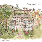 Michelle Lassaline cartoon
Gardening on Vashon means dealing with the never-ending visits of black-tailed deer, notorious for chowing down on island vegetable gardens. Fencing, plastic mesh and chicken wire are all common measures taken to keep out these unceasing ungulates, which have no natural predators on Vashon.