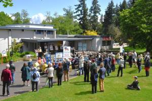 Around 100 people showed up for the commemoration on Sunday, May 18. (Jim Diers photo)
