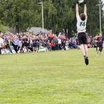 Levi Stahl lifted off the ground to score one goal in the championship game. (Courtesy photo)
