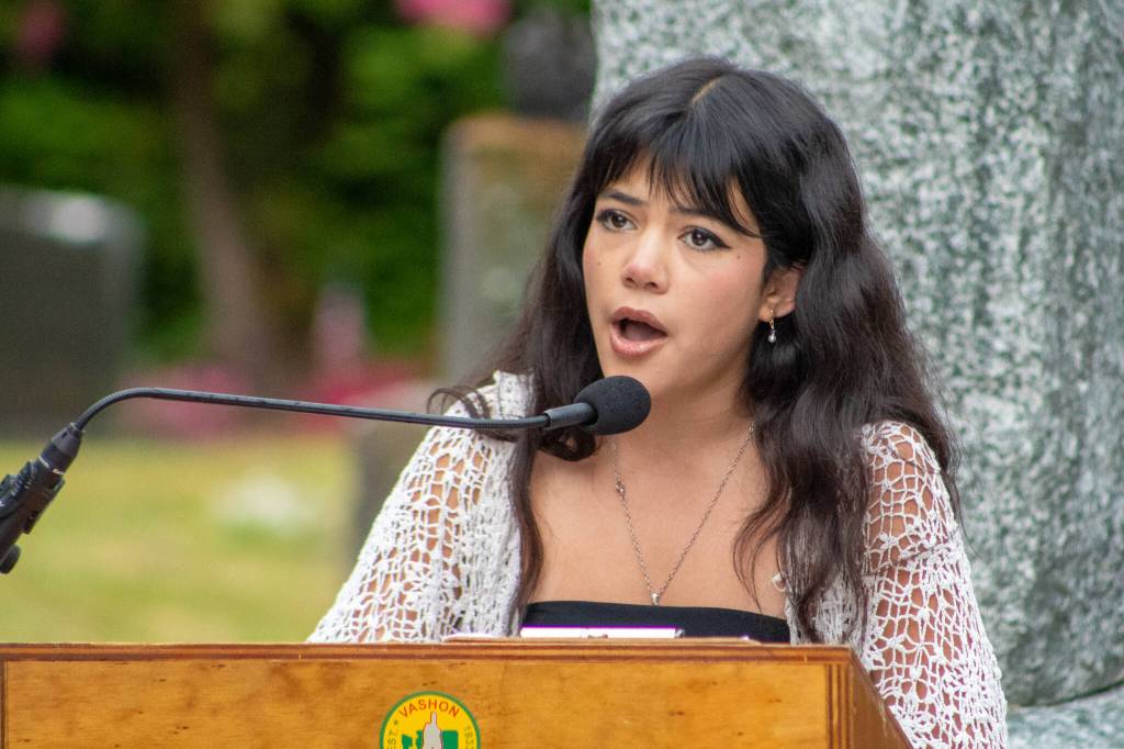 Utisah Durahim delivered tremendous performances of the national anthem on Sunday and Monday. (Alex Bruell photo)