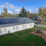 Solar panels cover the Education Building at the United Methodist Church. (Photo courtesy Eric Walker)