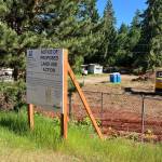 Last week, land clearing changed the landscape of the future site of Creekside Village, an affordable housing development on Vashon. The mobile homes remaining on the property, seen at left in this photo, have now also been removed. (Elizabeth Shepherd photo)