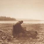 The Mussel Gatherer is an example of Edward Curtiss photographs of Native Americans included in his monumental 40 volume The North American Indian. Curtiss photographs are criticized for being a romanticized, pictorialist version of Native American life. They represent a past that no longer existed in the face of the harsh realities of Native American life at the time his photographs were taken. (Edward Curtis photo, courtesy Smithsonian Libraries)