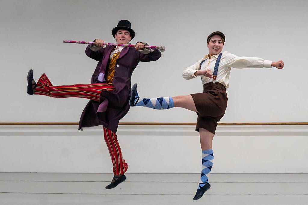 Gerrit von Roekel as Willy Wonka and Lorien Buffington as Charlie, in Dance Vashons upcoming production of Charlie and the Chocolate Factory. (Courtesy photo)