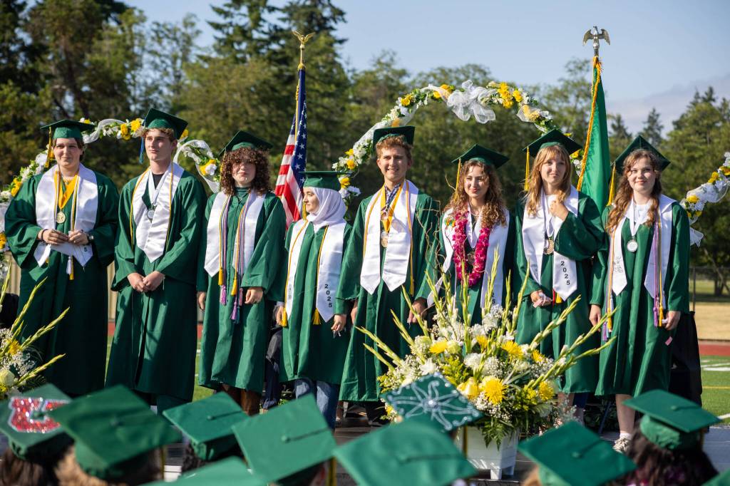 Pieces of Eight winners Haley Hopper, Dashiell Henson, Raena Joyce, Yamama Almustafa, Rowan McBennett, Elouise Lawrence, Madeline Youman and Sloane Overdorf were honored at the ceremony. (Alex Bruell photo)