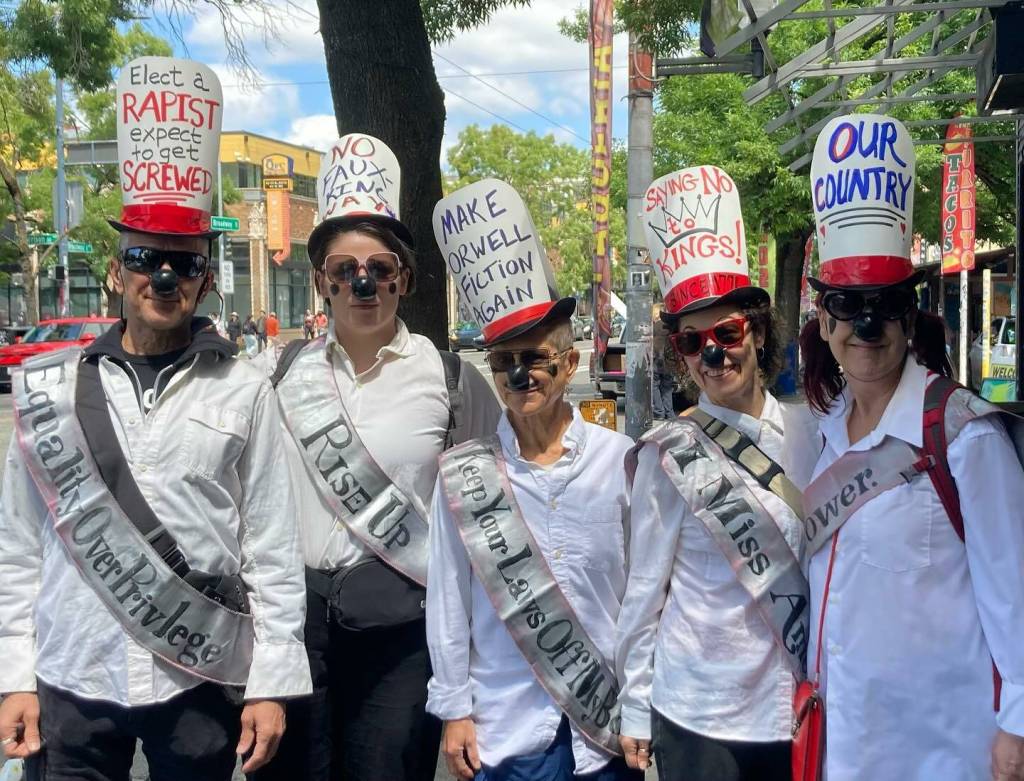 UMO Ensemble members attended a protest march in Seattle. (Courtesy photo)