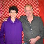 Levi Cobb, a soon-to-be 15-year-old filmmaker, with Vashon Film Institutes Rich Hazzard, during the shoot of Cobbs film, Pizza Purge. ((Hazel Cobb Photo))