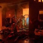 Vashon Island Fire Rescue crews respond to a fire Sunday at 153rd Street off of Vashon Highway. (Courtesy photo)