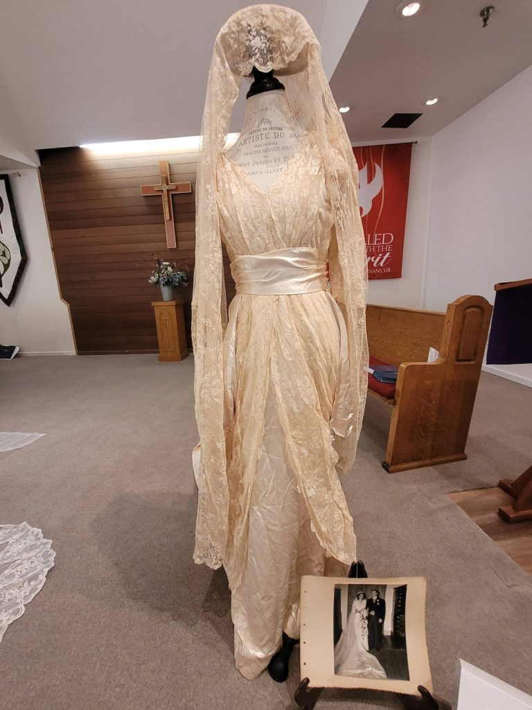 The dress of Edith Roosevelt Derby Williams, granddaughter of U.S. President Theodore Roosevelt, was among those on display. (Courtesy photo)