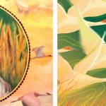 Artworks by the grandmother-granddaughter duo of Donna Caulton (left) and Olivia Mangione (right) will exhibited in August at Seattles Café Zingaro. (Courtesy photos)