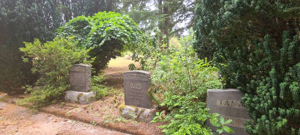 The Usui/Tanaka family plot at Vashon Cemetery. (Courtesy photo)