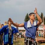 A community Bon Odori folk dance, like the one seen here at Mukai Farm & Gardens 2024 Japan Festival, will take place at the Kizoku Ishiki Obon celebration at Vashon Cemetery. (Alex Bruell photo)