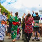 A group of Bon Odori dancers on Vashon. (Ela Lamblin photo)