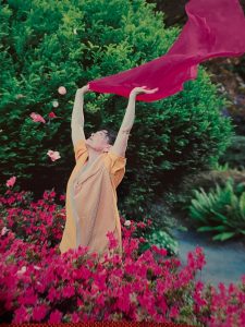 Islander Leah Okamoto Mann, seen here performing in at Seattles Kubota Gardens in May, will lead a Kizoku Ishiki Obon celebration at Vashon Cemetery on Aug. 9. (Courtesy photo)