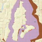 This screenshot from the state Department of Health on August 9 shows the full recreational shellfishing closure across Vashon beaches.