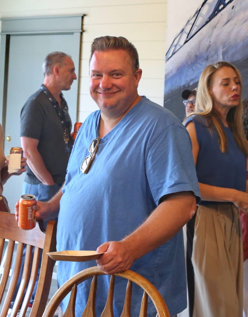 Festival founder Mark Sayre was all smiles at a festival gathering. (Phil Clapham photo)