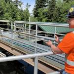 Alison Hawkes Photo
Senior Operator Lizzy Corliss, at the Vashon Wastewater Treatment Plant.