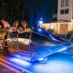 Nate Everson and Terry VanderWaal ride their creation, Rocket Bike 2, built with help from Xylus and Atalie Cartier. (Michelle Bates photo)