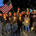 Attendees at a candlelit vigil for Charlie Kirk. (Tom Hughes Photo)
