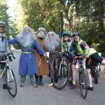 P2P riders get into the spirit of the Monty Python theme. (Jim Diers Photo)