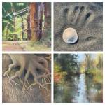 Works by (left to right, top) Catherine Gill, Ray Pfortner (bottom) Pacale Judet and Barbara Benedetti Newton will be on view in new gallery exhibitions. (Courtesy Photos)