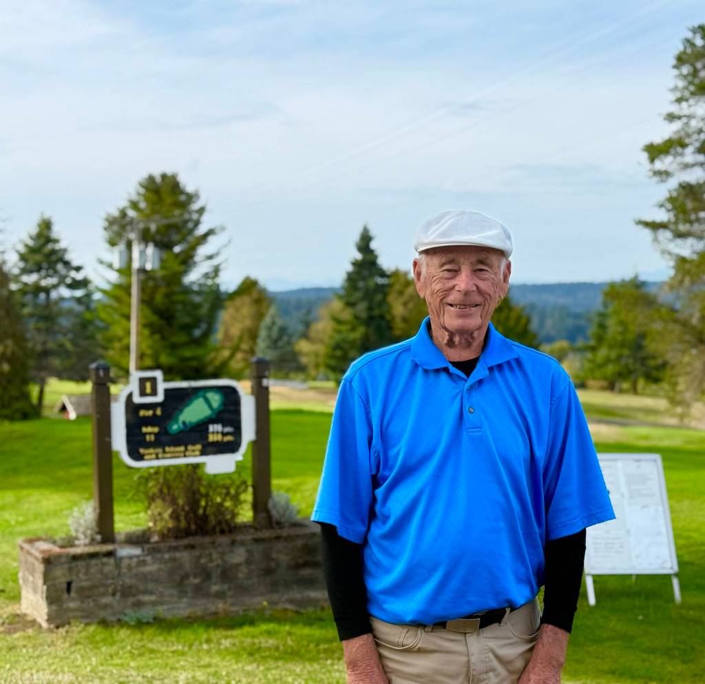 Bob Lande after a long day of golfing at the Vashon Island Golf Country Club. (Aspen Anderson Photo)