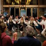 Audience members joined Balkan Night performers in joyous dancing in VCAs lobby after the show. (Steve Rocketar Photo/www.rocketkar.com)