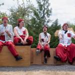 The cast of UMO Ensembles Tiger Tales includes (left to right) David Godsey, Meghan Ames, Janet McAlpin and Lyam White. (Michelle Bates Photo)