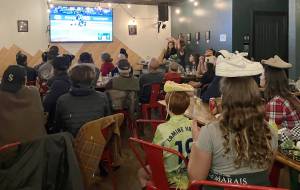 This wasnt the photo that a Beachcomber reporter and the kid who calls her Grandma set out to take at the end of the Mariners game on Monday. (Elizabeth Shepherd Photo)