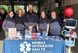 MIH team, left to right: Lilie Corroon, Lisa Coley, Dan OConnell, Ashley Soares and Katie Burke. (Vashon Island Fire Rescue Photo)