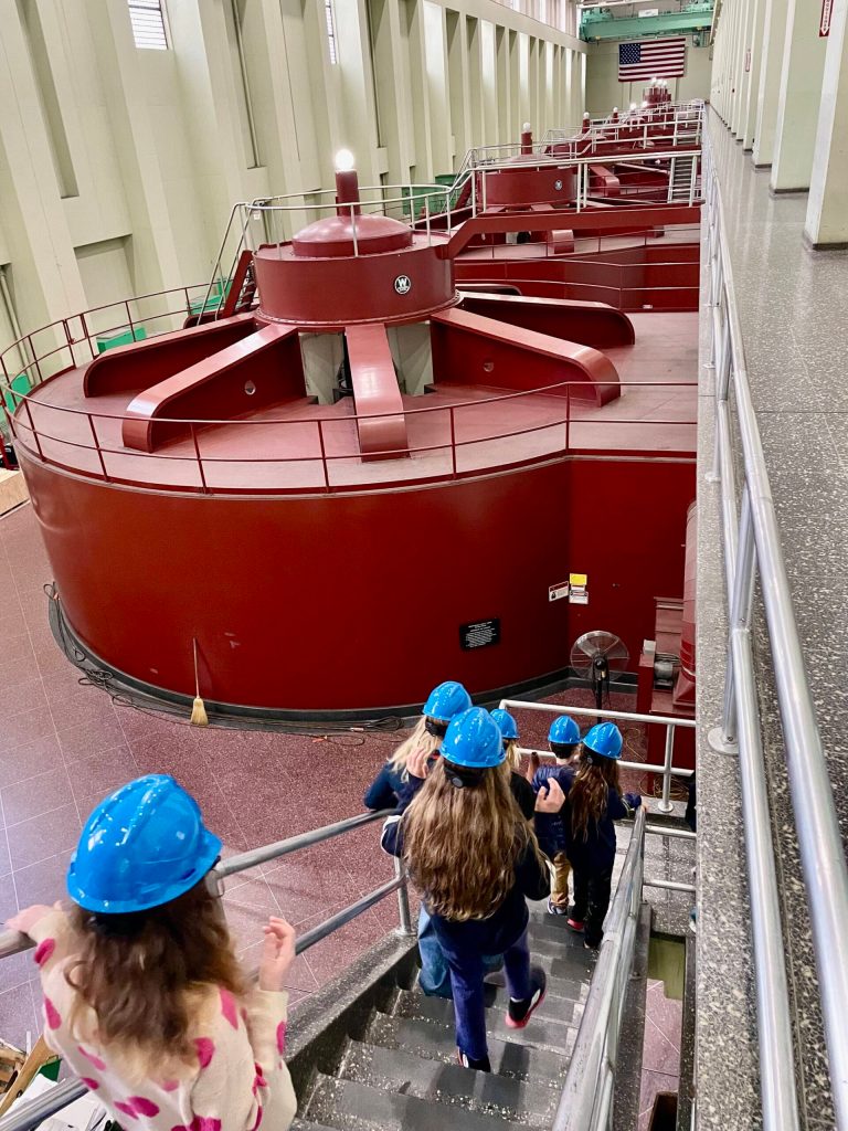 Sixth graders visit Grand Coulee Dam, observing the scale of one of the nations largest hydroelectric facilities. (Courtesy Photo)