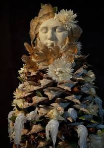 An artwork fashioned from a Coulter pinecone by local artist Jennifer Hawke, whose Beall Greenhouse studio will open for a one-day Solstice Market featuring her and other local artists work on Dec. 21. Find out more at tinyurl.com/ymxz9bhr. (Courtesy Photo)