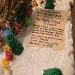 Garrett and Russell Dorr said their gingerbread house was inspired by a recent Beachcomber article about the Maury Island incident. (Courtesy Photo)