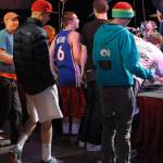 Harris Levinson (far left) backstage at a 2012 Sharing the Stage show that paired island student opening acts with Macklemore Ryan Lewis. (Jeff Dunnicliff Photo)