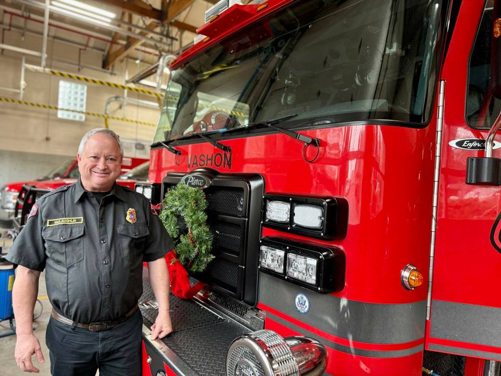 December: Bill McLaughlin at Vashon Island Fire Rescue. (Aspen Anderson Photo)