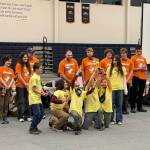 Bots in a Tree  Leo McCullagh, Sota Berleth, Pacha Alvarez, Oscar Buse and Aesa Jonasson  receive the first-place champions trophy. (Courtesy Photo)