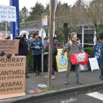 Drumming, chanting, cosplay and calls for action were all a part of Saturdays protest. (Jim Diers Photo)