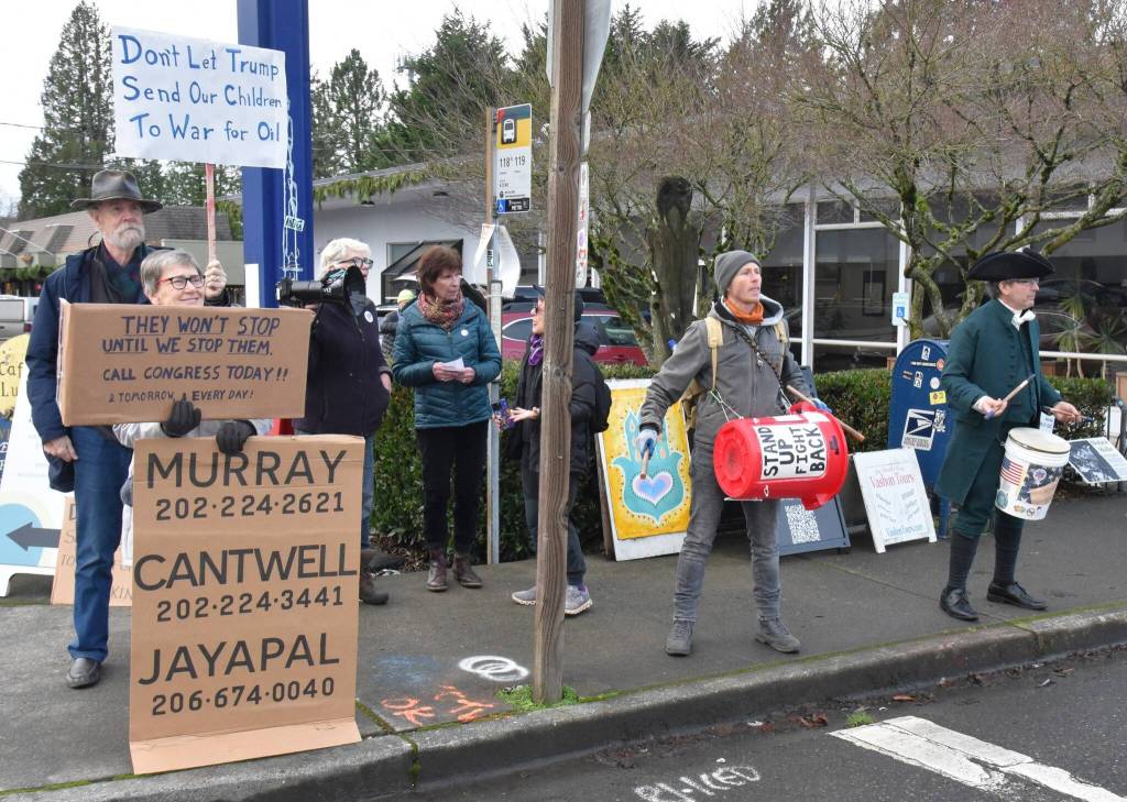 Drumming, chanting, cosplay and calls for action were all a part of Saturdays protest. (Jim Diers Photo)