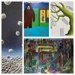 A selection of works featured in VALISE Gallerys March exhibition, Our Art History: A Retrospective of 11 Artists. (Courtesy Photos)