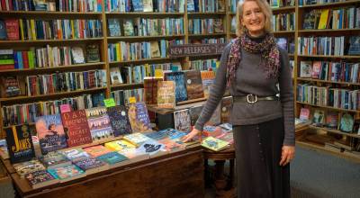 Carrie Van Buren at Vashon Bookshop. (Terry Donnelly Photo)