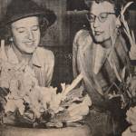 Vashon Island Harvest Festival Flower Show, Robert J Russell and Margaret E. Bard, 1952. (Vashon Heritage Museum Photo)