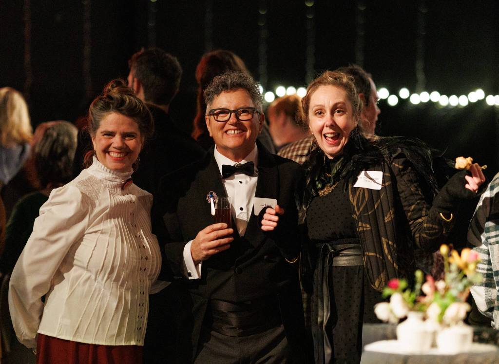 Maureen Burke, Tina Bandy, and Lisa Witherspoon went all out in channeling their Mary Poppins interpretation of a Spoonful of Sugar with an Edwardian-by-way-of-Vashon flair. (Rocketkar Studios Photo)