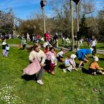 Eddie Macsalka Photo
Children in the 7–10 age group rush out to collect eggs during the Eggstravaganza at Ober Park on Saturday, April 4.