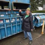 Courtesy Photo
Vashonite Mary Marin recycling at the Vashon Transfer Station.