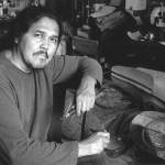 Terry Donnelly Photo
Israel Shotridge with a carving in 2008.