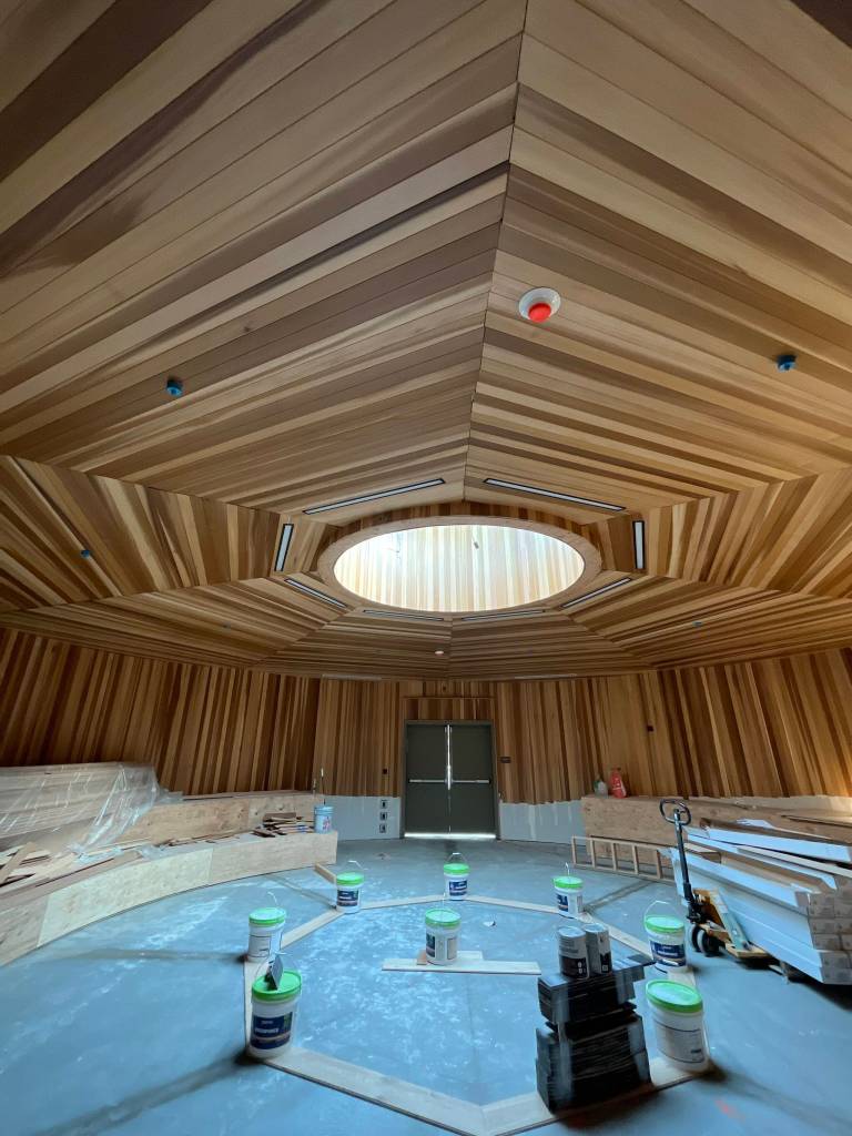Courtesy of the Seattle Indian Health Board
Thunderbird Treatment Centers ceremonial space. The area will include benches with the word love, carved in dozens of tribal languages, Lucero said.