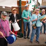 Music filled town during Fridays May Day action.