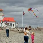 Ray Pfortner Photo
Children and families gathered at Point Robinson Park on Sunday, May 10, for the annual Kite Day, though light wind kept most kites close to the ground.